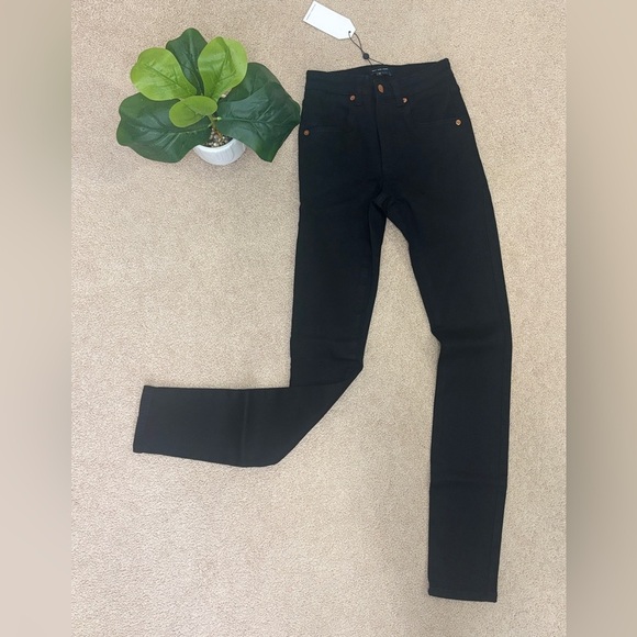 Universal Standard Denim - Universal Standard Seine High Rise 32" Skinny Jeans Solid Black